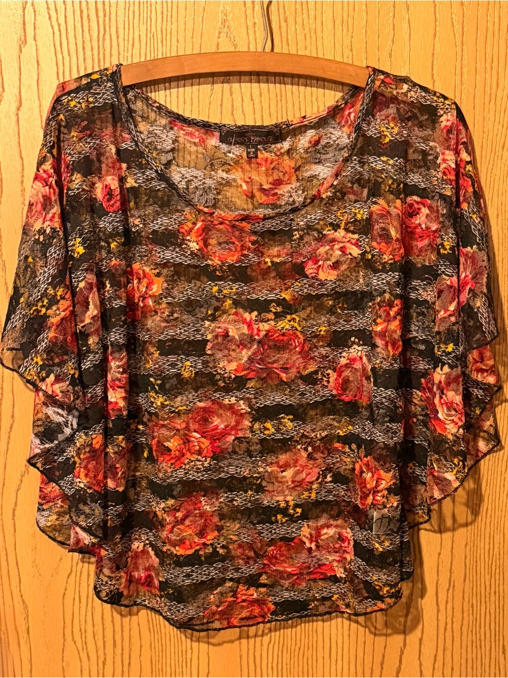 Almost Famous Y2K Sheer Dolman Top